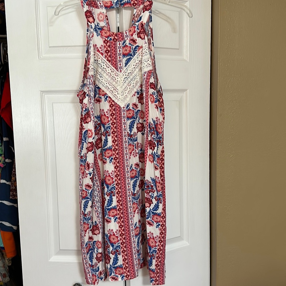 Lace halter neck keyhole back summer sundress Easter dress